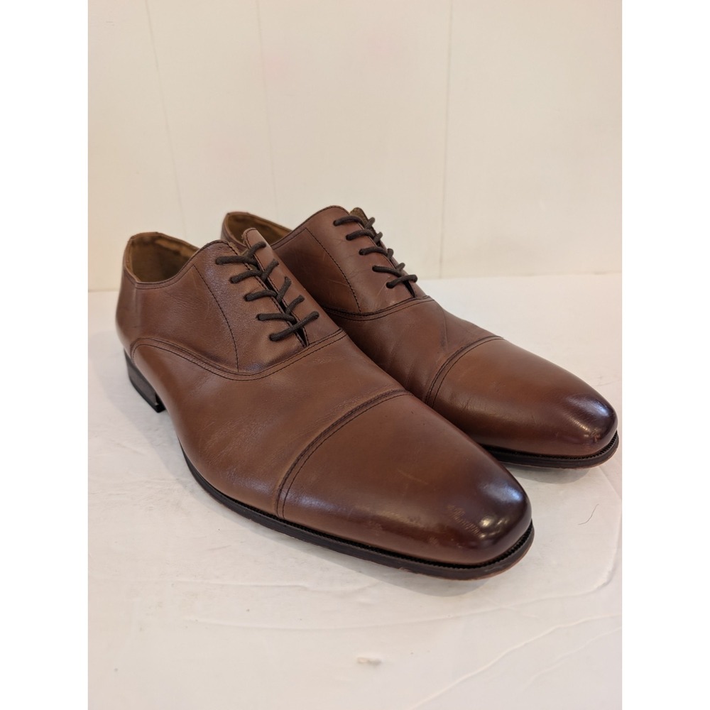 Florsheim Francisco Cognac Cap Toe Size 13D Leather Dress Shoes 11528-221 Mens